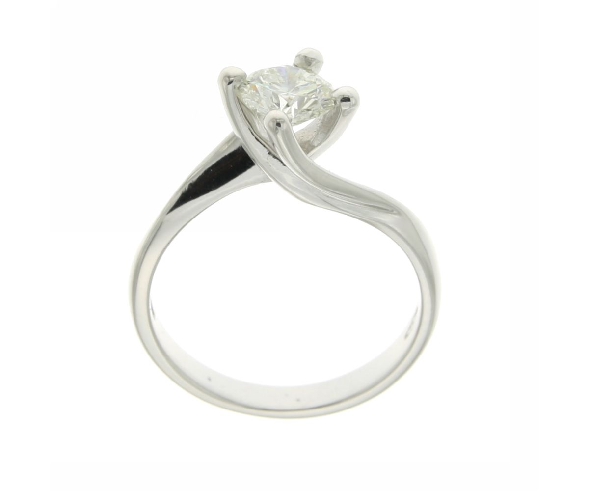 Valentino Solitaire Ring white gold 0.78 carats diamonds